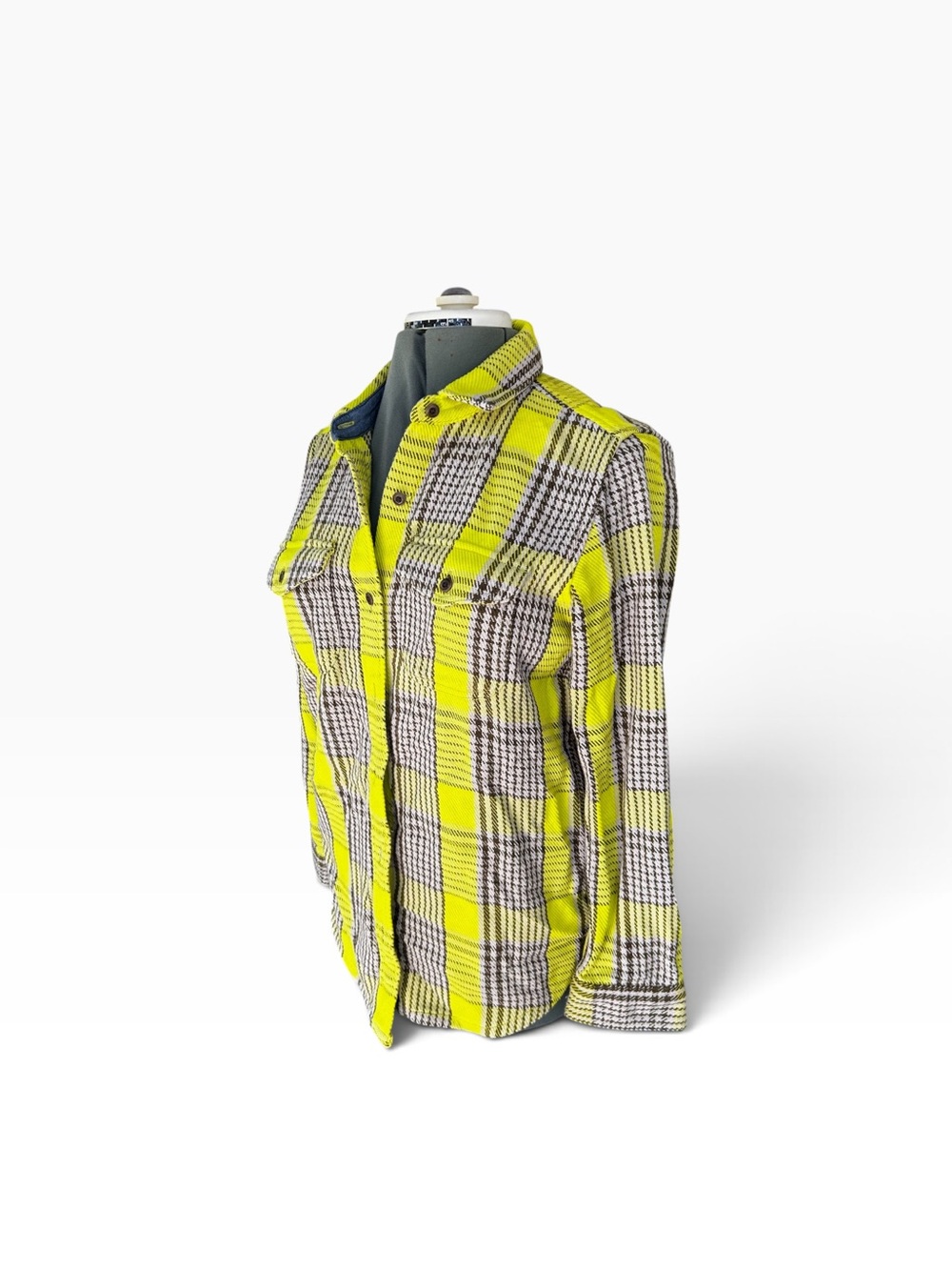 Outerunknown Blanket Shirt in Electric Yellow Pattern Size Small